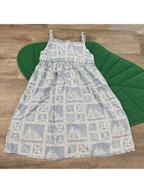 Reyn Spooner Hawaii Girls 8 Dress Hokulea Pineapple Print Aloha Sundress